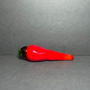 Vintage Murano Style Hand Blown Art Glass Decorative Vegetable Carrot 4 x 1.25"